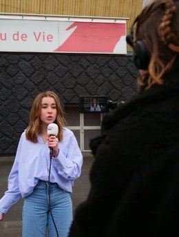 Melanie en reportage TV à Lille 
